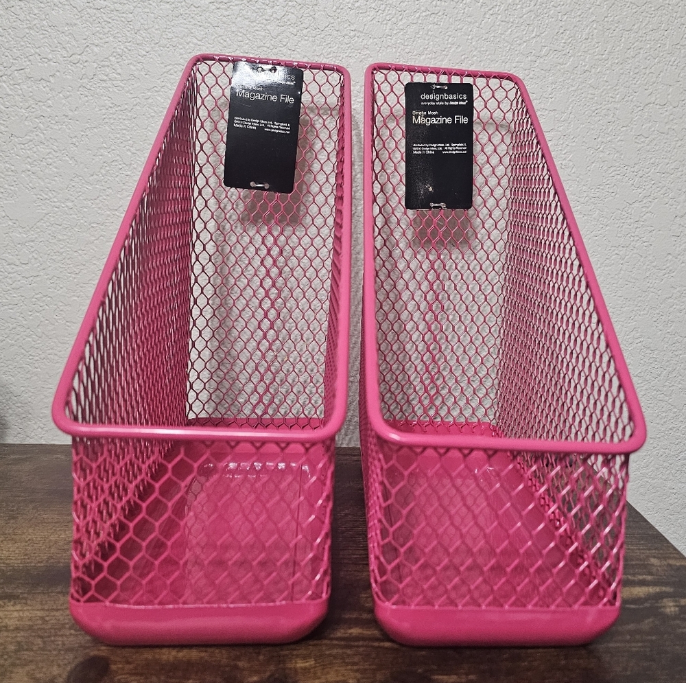 Pink Mesh Magazine Holder X 2